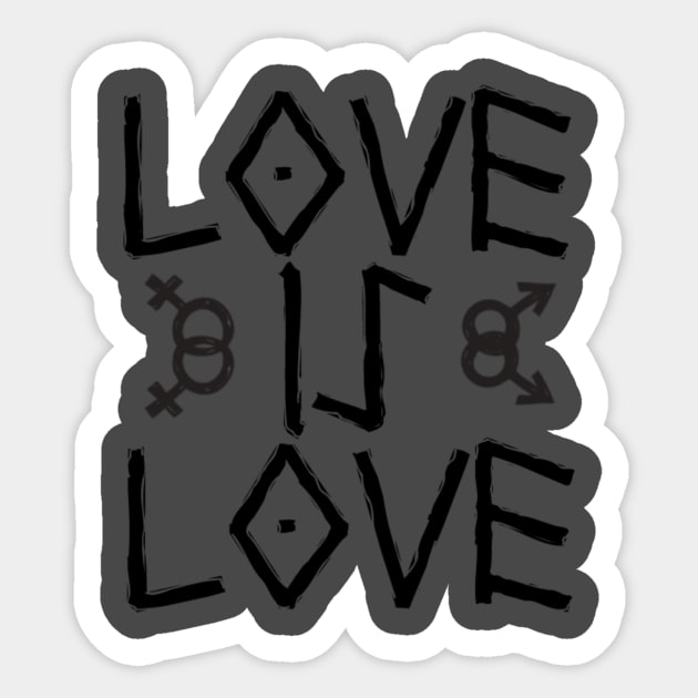 Love is love. LGBT Sticker by timkaws